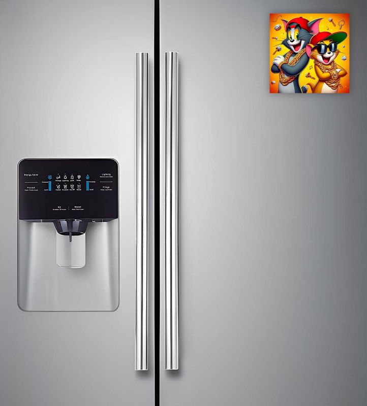 Cartoon Fridge Magnet for Kids  Gift and Decoration  Attractive Cartoon Theme Magnet for Indoor Decoration  Home & Kitchen Decor Stickers (Tom & Jerry 3)